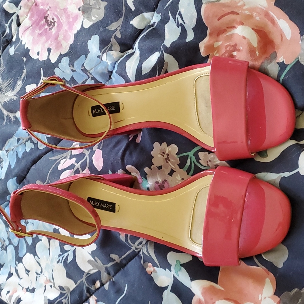 Women's Alex Marie Hot Pink Strap Dress Shoes 7